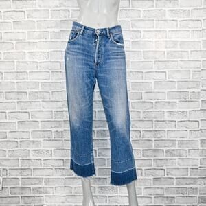 Citizens of Humanity Premium Vintage Jeans Cora Crop Relaxed undone hem sz 27
